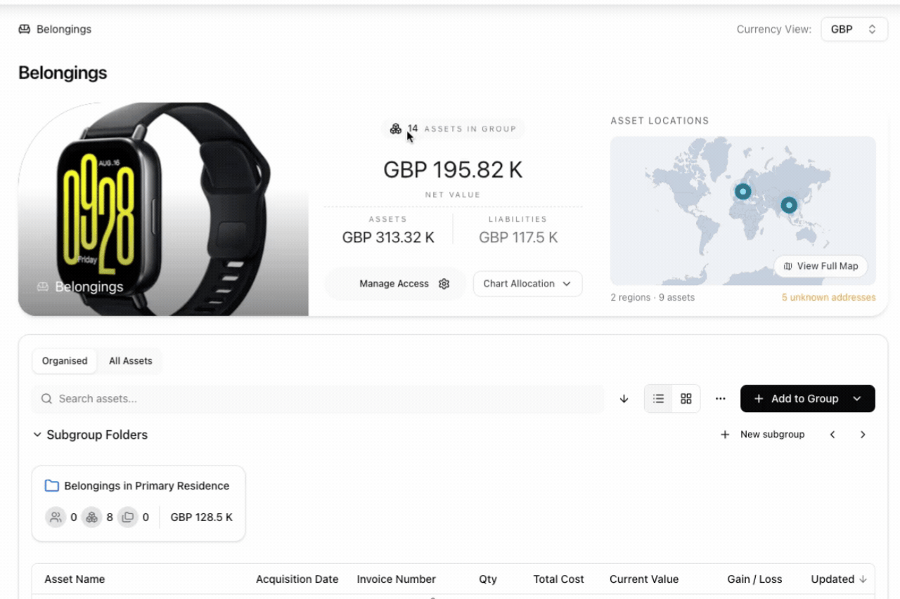 Tour of Belongings in MyAssets.gif