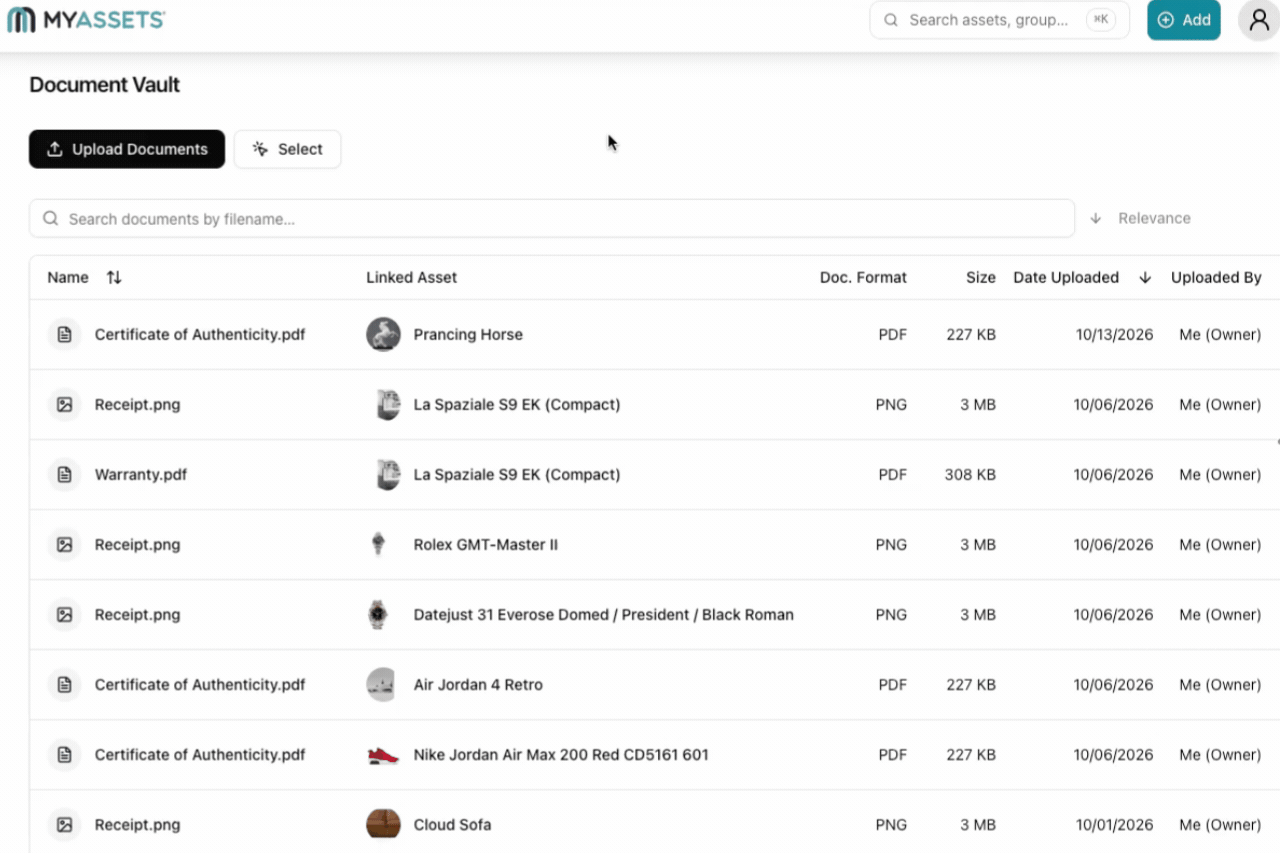 How to Use Document Vault in MyAssets.gif