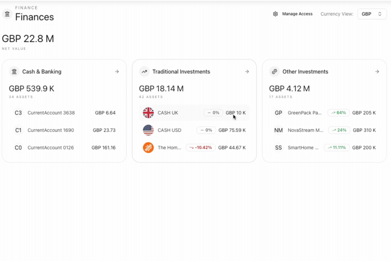 Finances Dashboard in MyAssets.gif