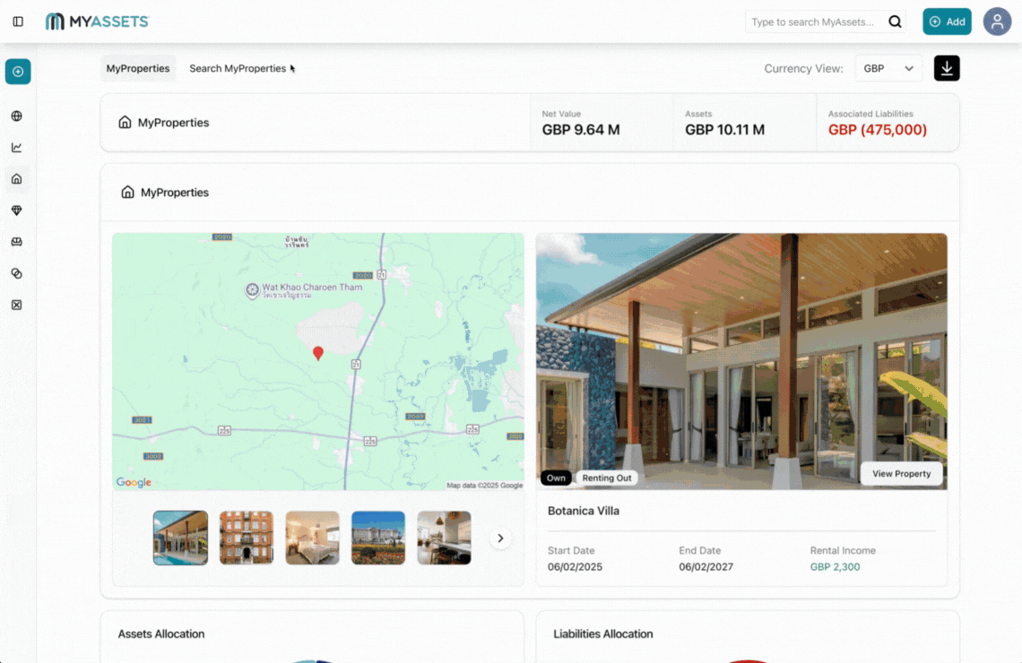 How to configure property using myassets.gif
