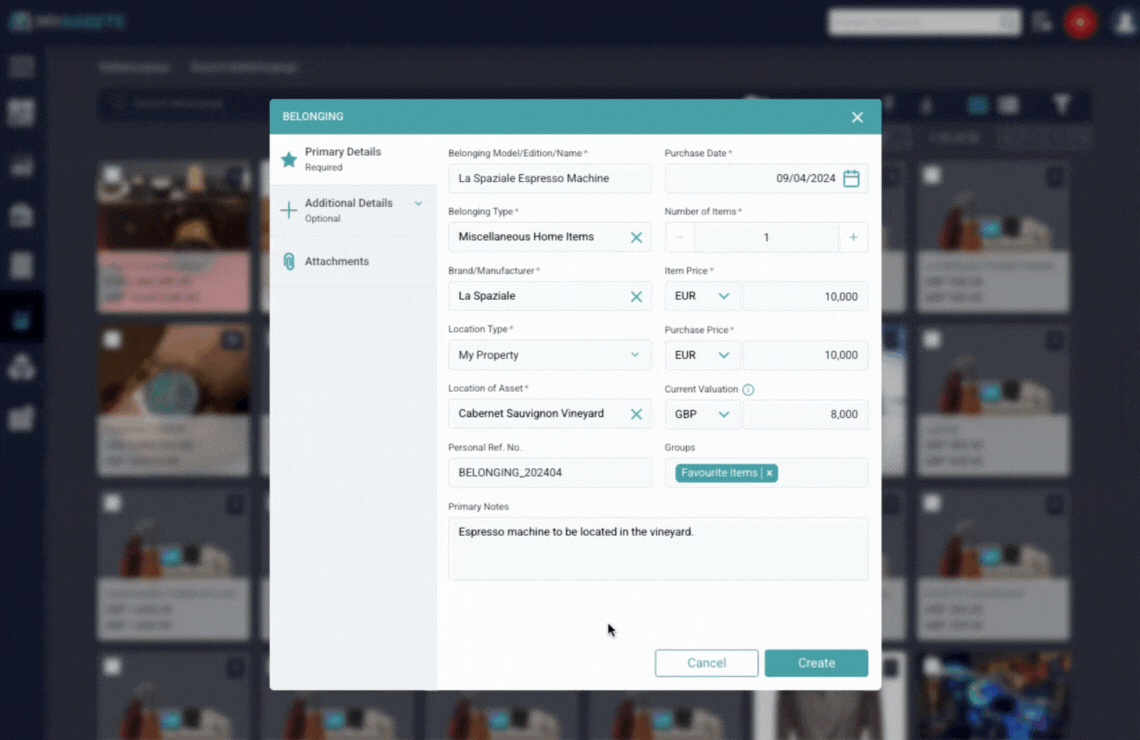 Include Additional Details to assets in MyAssets.gif