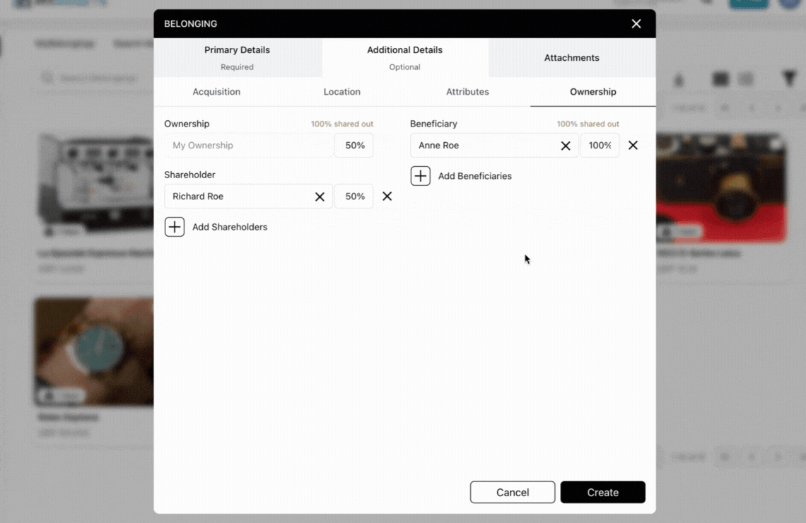 Include additional details and documents to MyAssets.gif