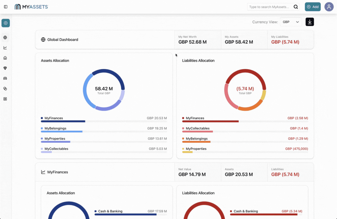 Export Data from Global Dashboard in MyAssets.gif