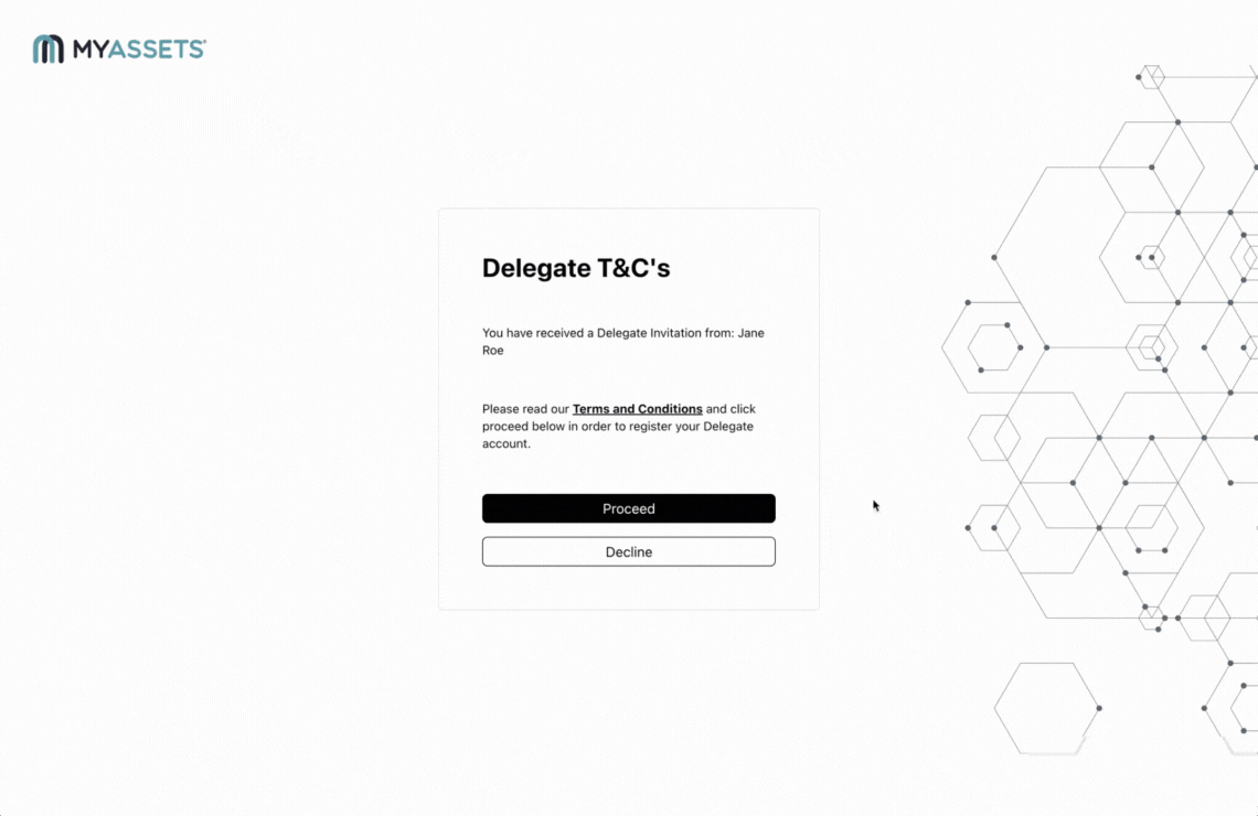 Delegates can collaborate with users in managing MyAssets account.gif