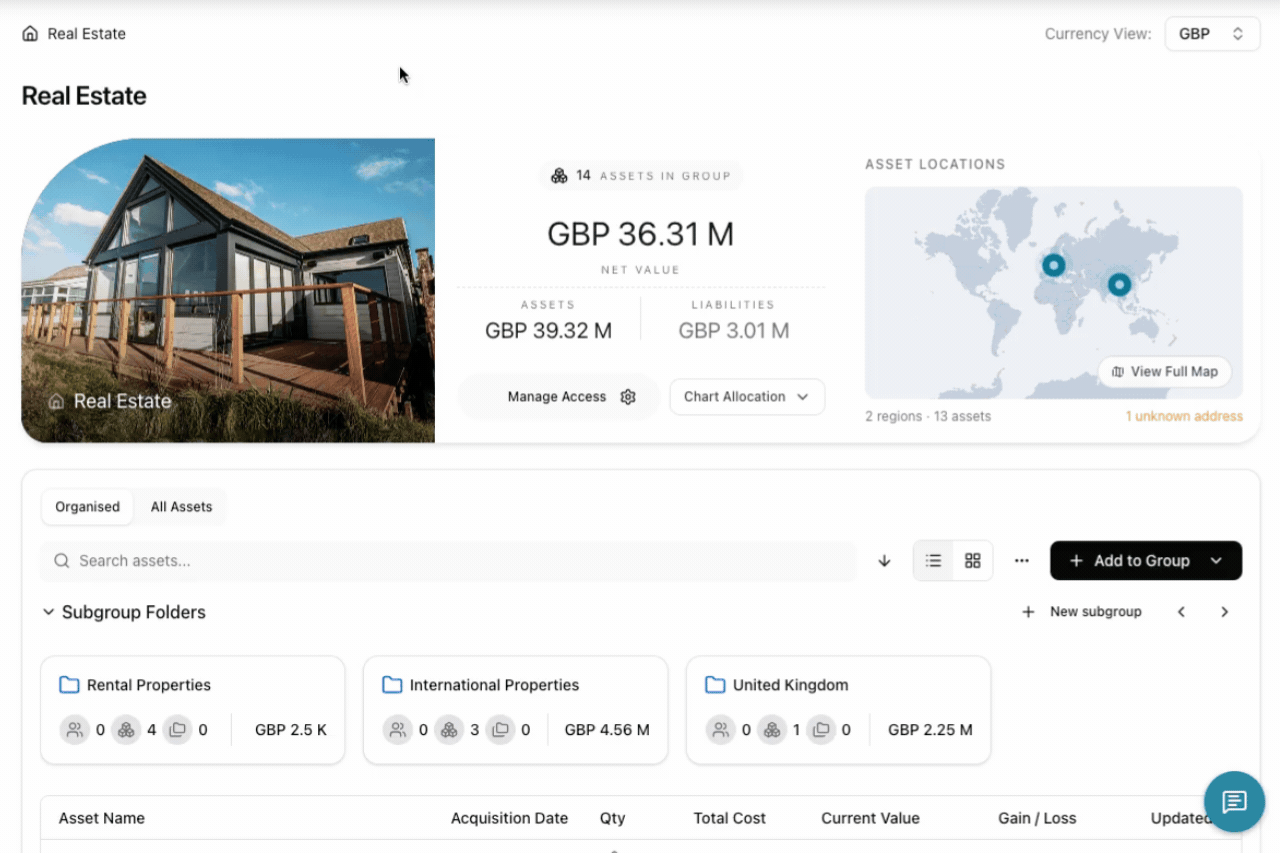 Real Estate Dashboard in MyAssets.gif