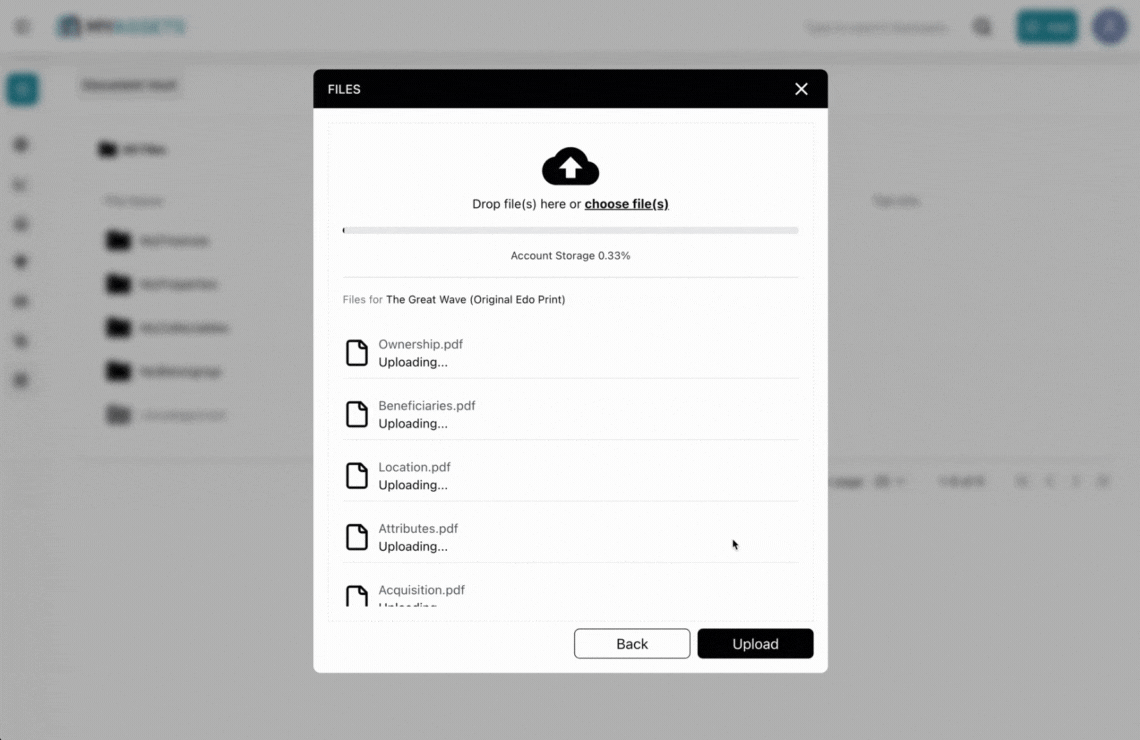 Select the Asset Section or Attribute as the location of your files for each asset.gif