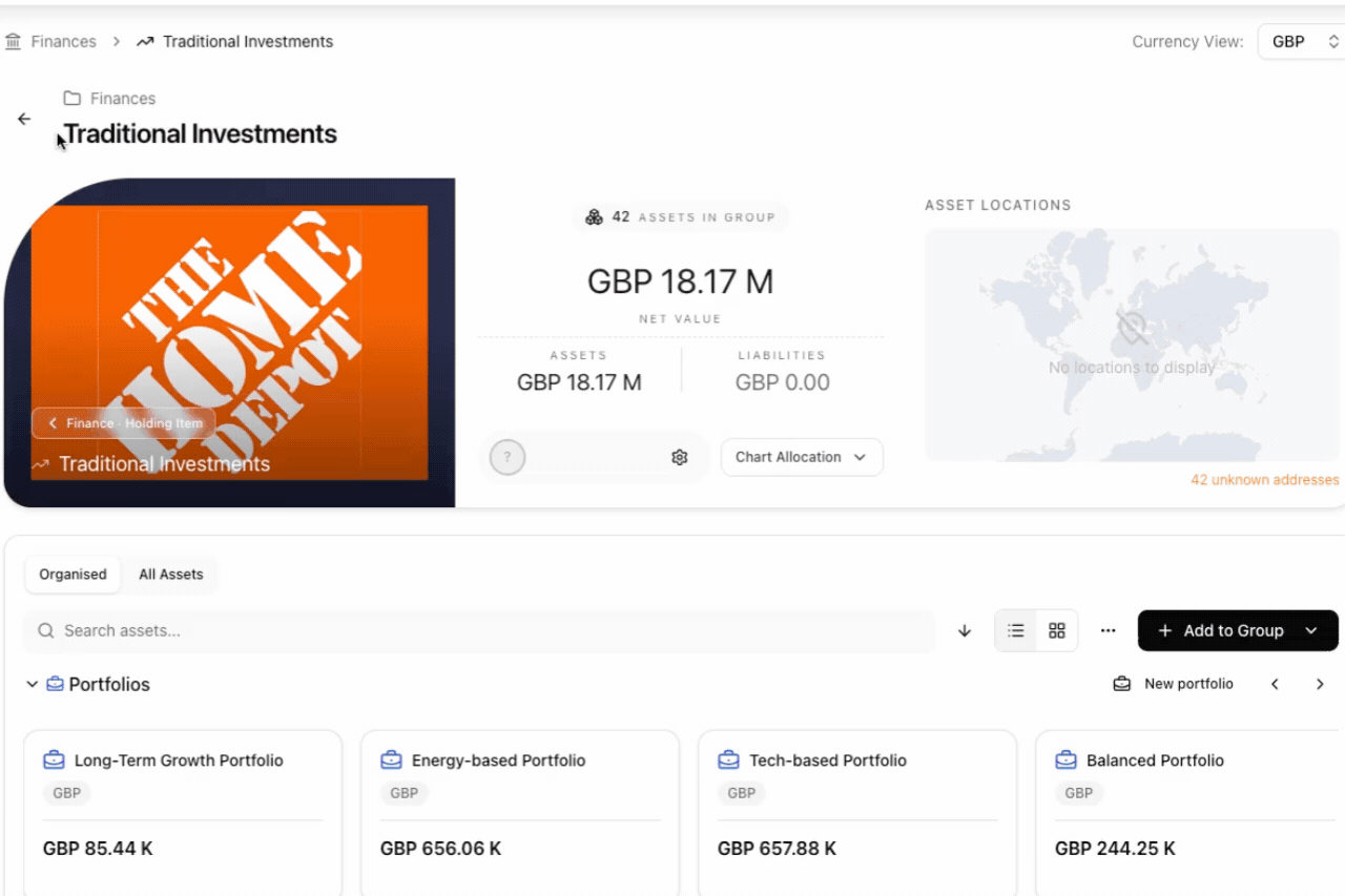 Traditional Investments Dashboard in MyAssets.gif